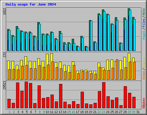 Daily usage for June 2024
