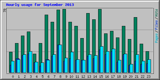 Hourly usage for September 2013