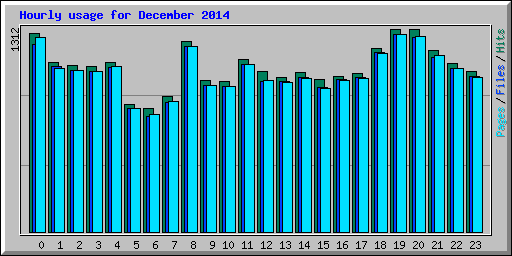 Hourly usage for December 2014