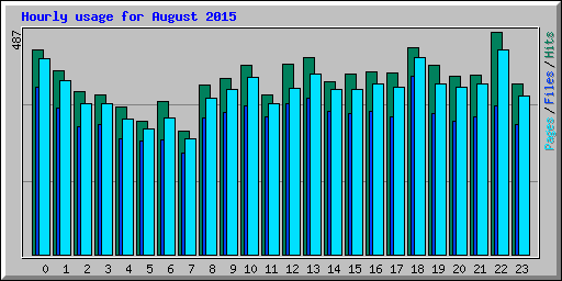 Hourly usage for August 2015