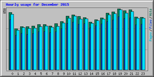 Hourly usage for December 2015