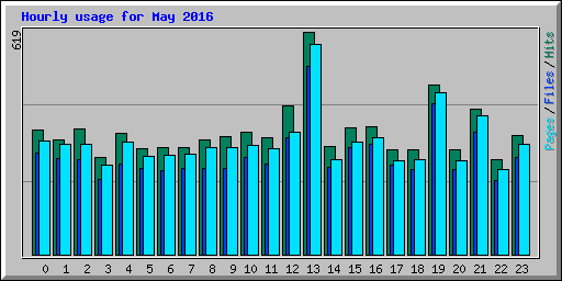 Hourly usage for May 2016