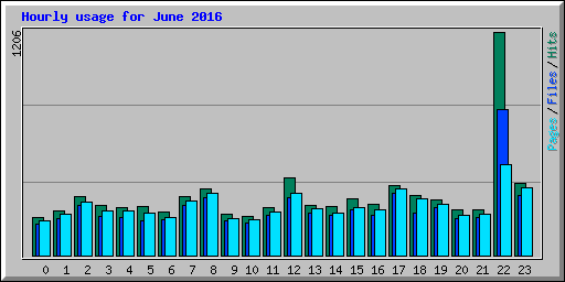 Hourly usage for June 2016