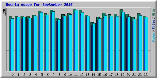 Hourly usage for September 2016