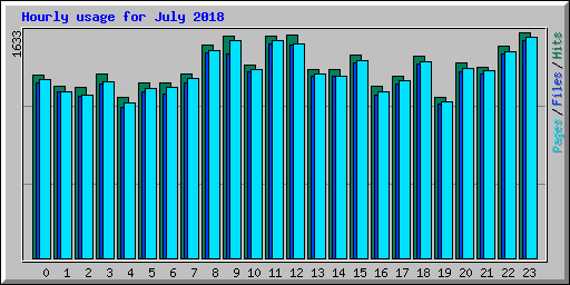 Hourly usage for July 2018