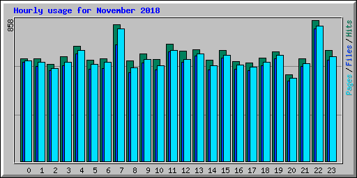 Hourly usage for November 2018