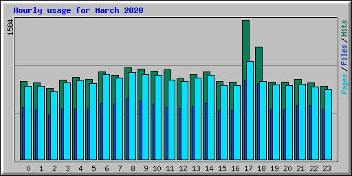 Hourly usage for March 2020