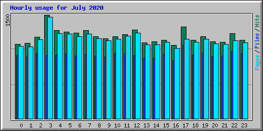 Hourly usage for July 2020