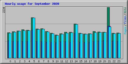 Hourly usage for September 2020