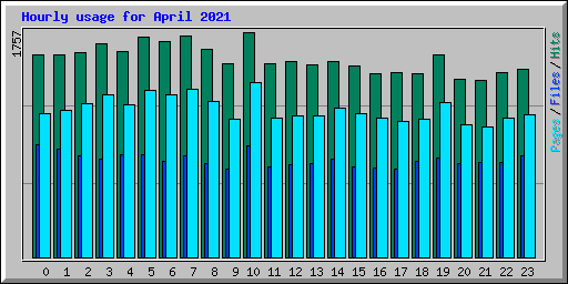 Hourly usage for April 2021