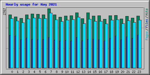 Hourly usage for May 2021