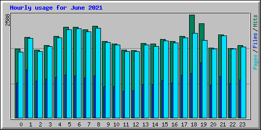 Hourly usage for June 2021