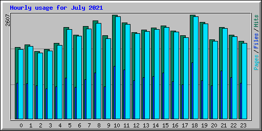 Hourly usage for July 2021
