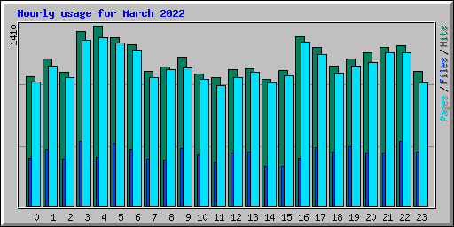 Hourly usage for March 2022