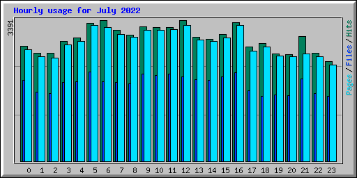 Hourly usage for July 2022