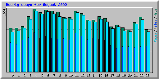 Hourly usage for August 2022