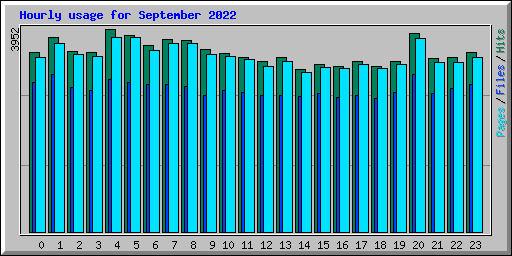 Hourly usage for September 2022