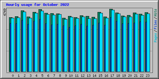 Hourly usage for October 2022