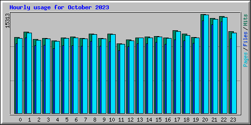 Hourly usage for October 2023