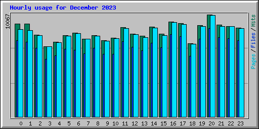 Hourly usage for December 2023