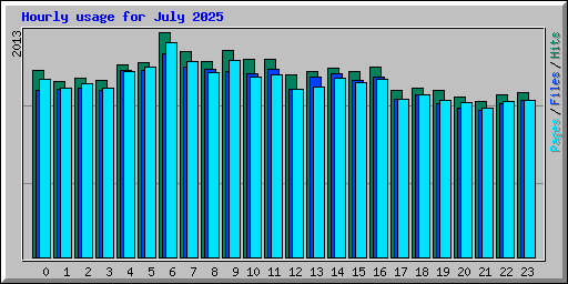Hourly usage for July 2025