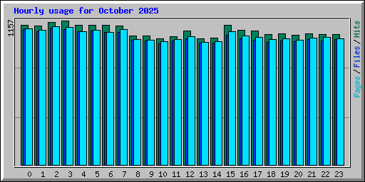 Hourly usage for October 2025