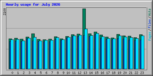Hourly usage for July 2026